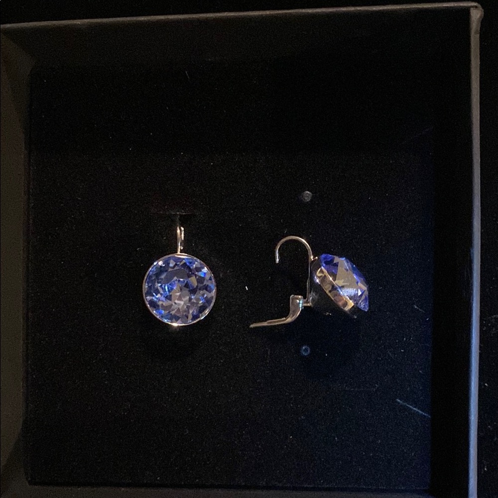 Cerulean blue Swarovski earrings